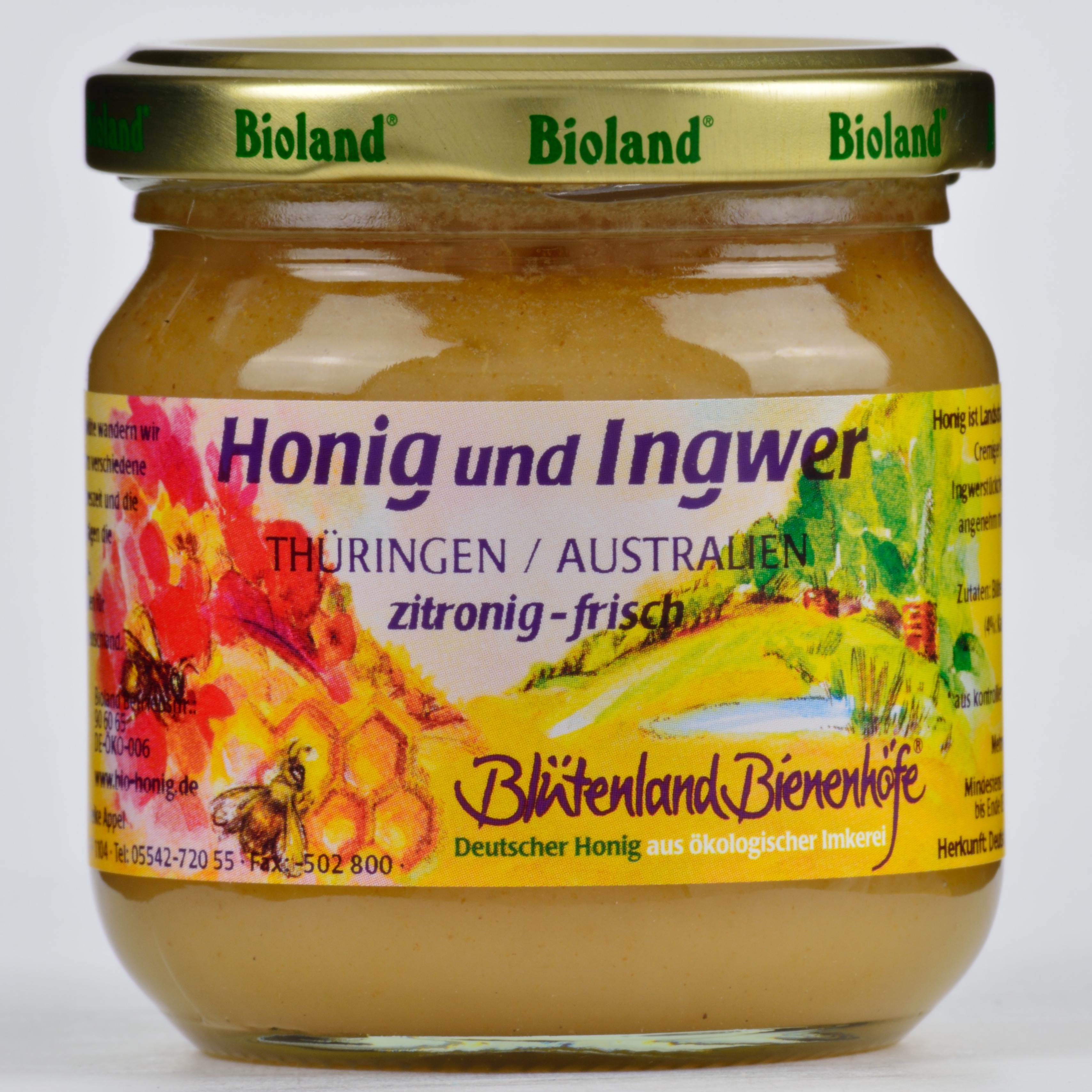 Honig &amp; Ingwer aus Thüringen und Australien - Blütenland Bienenhöfe