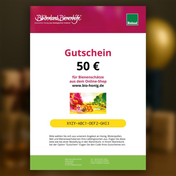 Geschenkgutschein zum Ausdrucken