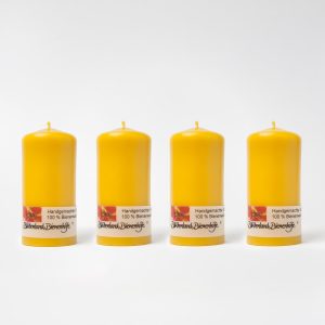 4er-Set schöne Bienenwachs Stumpenkerzen (45 x 100 mm) für den Adventskranz