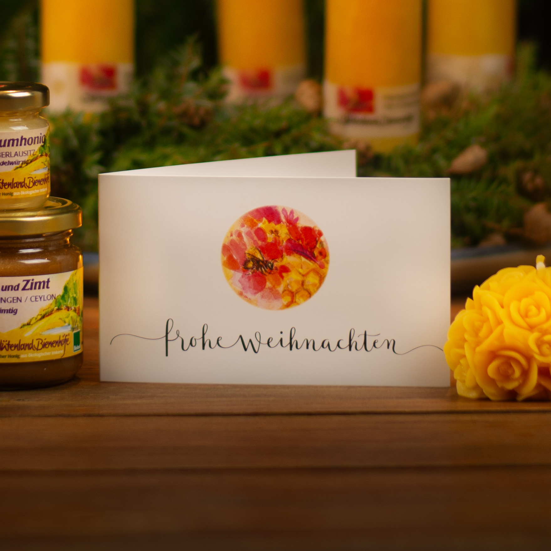 Weihnachtskarte mit deinem persönlichen Gruß - kostenlos